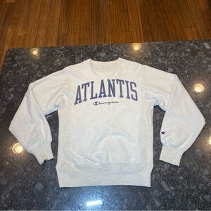 Champion Reverse Weave Atlantis Terry Cloth Sweatshirt Adult XS Gray Crew